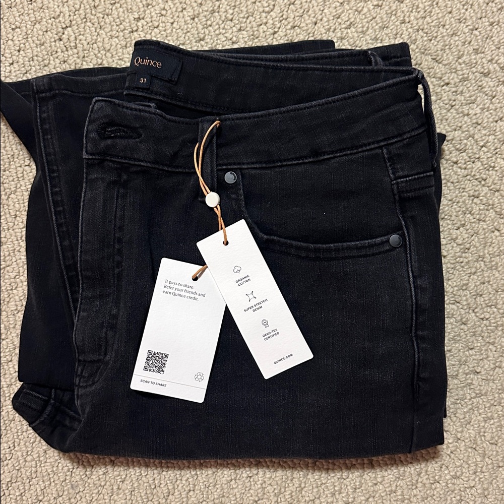 NWT! Quince Luna Faded Black Flare Jeans - 31” Waist
